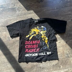 Diamond Cross Ranch Black Mustang Bible Verse T-shirt